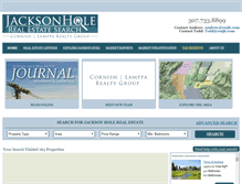 Tablet Screenshot of jacksonholerealestatesearch.com